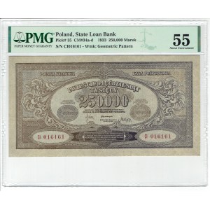 II RP, 250,000 Polish marks 1923 CI - PMG 55