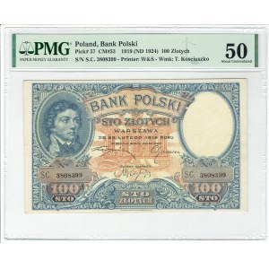 II RP, 100 złotych 1919 S.C. PMG 50
