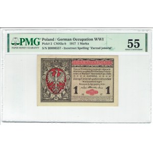 GG, 1 mkp 1916 GENERAL - B - PMG 55 RARE
