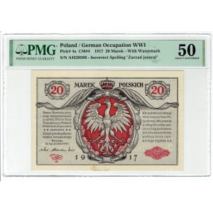 GG, 20 mkp 1916 - Jenerał - PMG 50 PIĘKNY