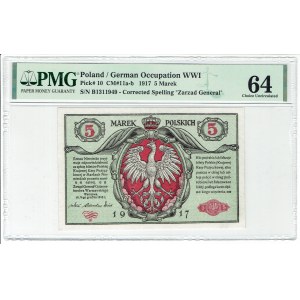 GG, 5 mkp 1916 General tickets - B - PMG 64