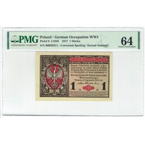 GG, 1 mkp 1916 B General - PMG 64