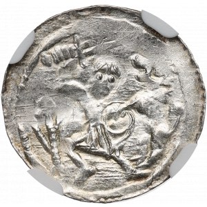 Ladislaus II the Exile, denarius, Cracow, prince with PROPORCE - RARE