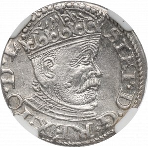 Stephan Bathory, 3 groschen 1585, Riga - NGC MS4