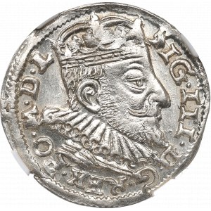 Sigismund III, 3 groschen 1593, Vilnius - NGC MS65