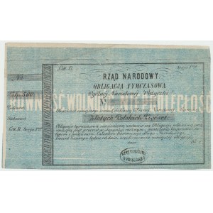 Powstanie Styczniowe, Obligacja tymczasowa 500 złotych 1863 - z jednym stemplem