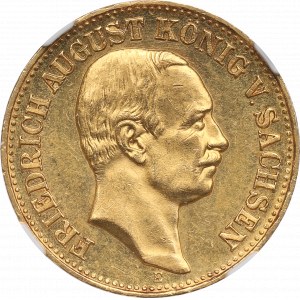 Germany, Saxony, 10 mark 1907 - NGC MS62