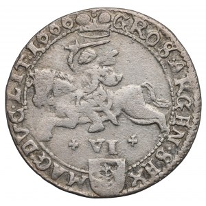John II Casimir, 6 groschen 1666, Vilnius