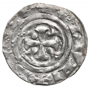 Pomerania, Boguslaw II and Casimir II, Szczecin, denarius - RARE