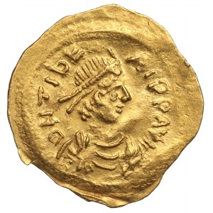 Byzantine coinage, Mauricius Tiberius, Tremisis, Constantinople