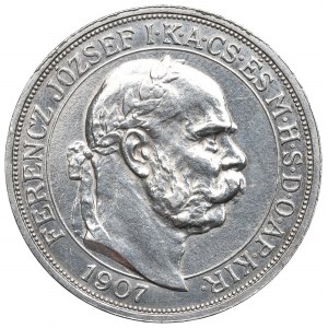 Rakousko, František Josef, 5 korun 1907
