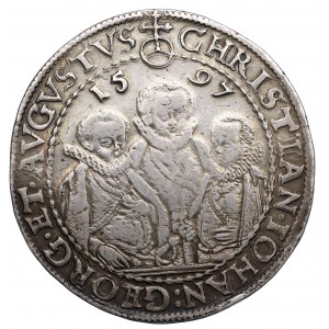 Germany, Saxony, Christian II, Johann Georg I, August, Thlaer 1597