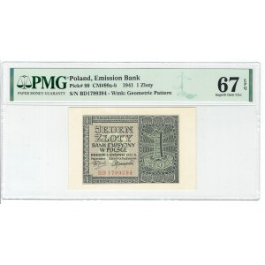 GG, 1 złotych 1941 BD - PMG 67 EPQ