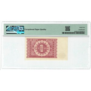 PRL, 1 zloty 1946 - PMG 65 EPQ