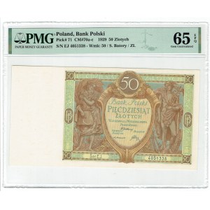 II RP, 50 zlatých 1929 EJ. PMG 65 EPQ