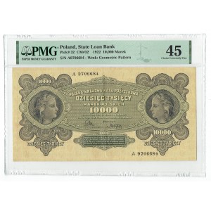 II RP, 10,000 marks 1922 A - PMG 45