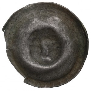 Unspecified district, 13th/14th century brakteat, ram's/goat's head in double encirclement - rare