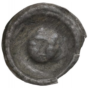 Unspecified district, 13th/14th century brakteat, ram's/goat's head in double encirclement - rare