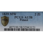 Poland under Russia, Nicholas I, 30 kopecks=2 zloty 1839 - PCGS AU58