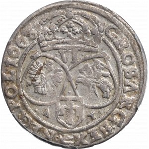 John II Casimir, 6 groschen 1663, Bromberg - PCGS MS63