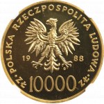 PRL, 10.000 złotych 1988 Jan Paweł II - NGC PF68 Cameo