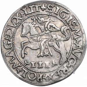Sigismund II Augustus, 3 groschen 1565, Tiktin - PCGS AU Details