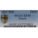 Poland under Russia, Nicholas I, 15 kopecks=1 zloty 1839 MW - PCGS XF45