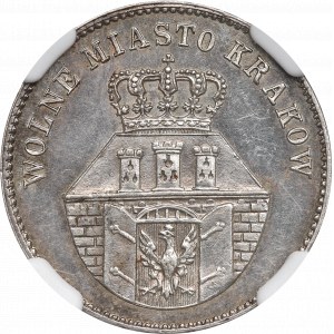 Free City of Cracow, 1 zloty 1835 - NGC MS62