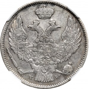 Poland under Russia, Nicholas I, 30 kopecks=2 zloty 1837 Warsaw - NGC AU53