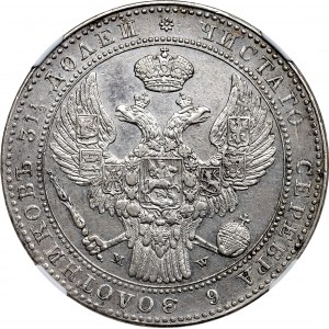 Poland under Russia, Nicholas I, 1-1/2 rouble=10 zloty MW, Warsaw - NGC AU Details
