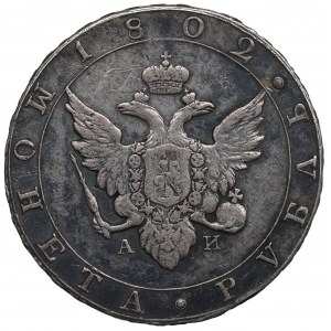 Russia, Alexander I, Ruble 1802