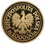 Třetí republika, sada 20 000-200 000 kusů 1991 Jan Pavel II - Zlaté zkoušky