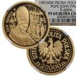 Třetí republika, sada 20 000-200 000 kusů 1991 Jan Pavel II - Zlaté zkoušky