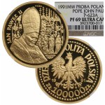 III RP, Komplet 20.000-200.000 1991 Jan Paweł II - Próby złoto