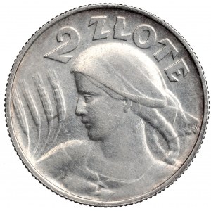 II RP, 2 złote 1924 (literka H), Birmingam Kobieta i kłosy