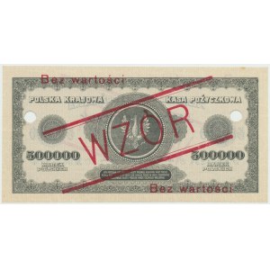 II RP, 500.000 marek polskich 1923 D - WZÓR