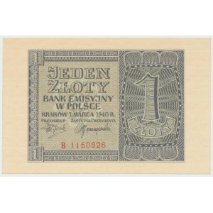 GG, 1 złoty 1940 B
