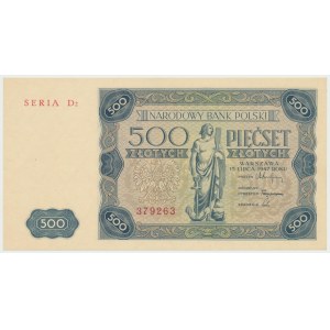 Polská lidová republika, 500 zlotých 1947 D2