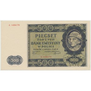 GG, 500 gold 1940 A
