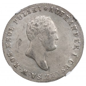 Kingdom of Poland, Alexander I, 5 zloty 1816 IB - NGC AU58