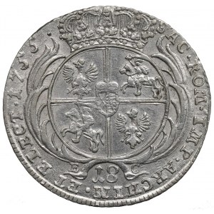 Saxony, Friedrich August II, 18 groschen 1755