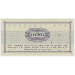Pewex, poukázka na zboží, 50 centů 1969 - GC
