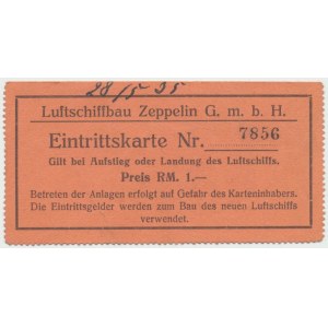 Zeppelin airship admission card worth 1 mark