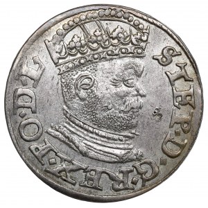 Stefan Batory, Trojak 1586, Riga - malá hlava