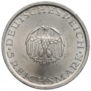 Germany, Weimar Republic, 5 mark 1929 D Lessing