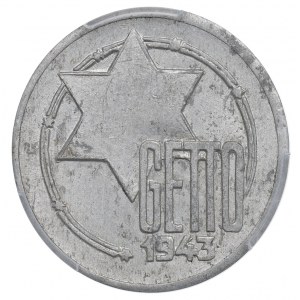 Litzmannstadt Ghetto, 5 mark 1943 - PCGS MS62