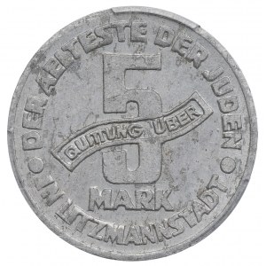 Lodžské ghetto, 5 známek 1943 - PCGS MS62