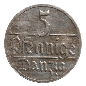 Free City of Danzig, 5 pfennig 1923 - PCGS MS65