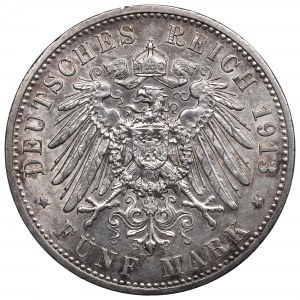Německo, Prusko, 5 marek 1913
