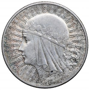 II Republic of Poland, 10 zlotych 1932, Women's Head, London